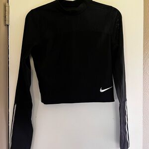 Nike Black Long Sleeve Crop Top